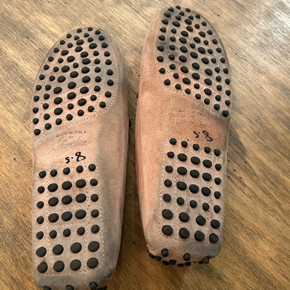 Aurélien soft suede pink driving loafers 39 made in Italy - Picture 8 of 12